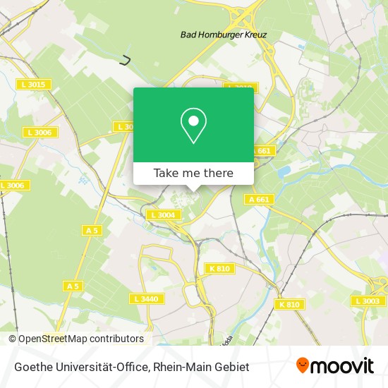 Goethe Universität-Office map