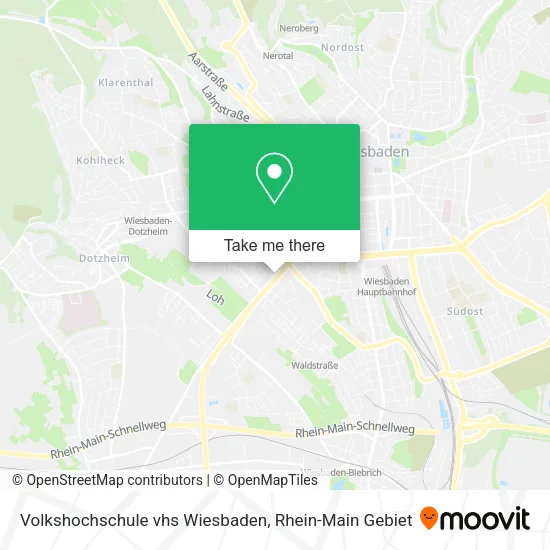 Карта Volkshochschule vhs Wiesbaden