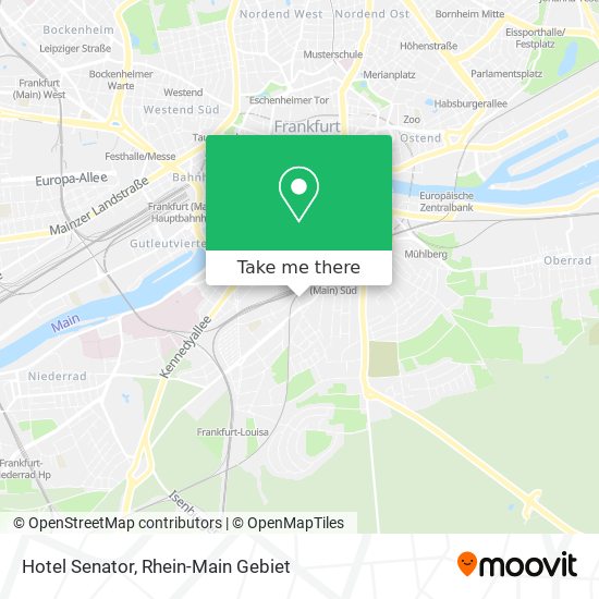 Hotel Senator map