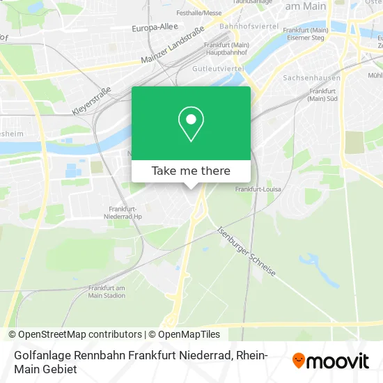 Карта Golfanlage Rennbahn Frankfurt Niederrad