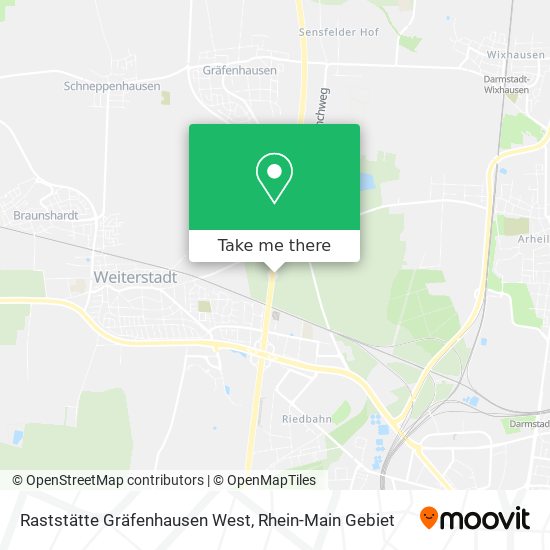 Raststätte Gräfenhausen West map