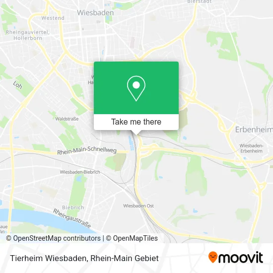 Карта Tierheim Wiesbaden
