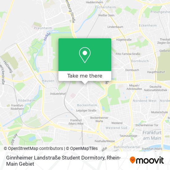 Ginnheimer Landstraße Student Dormitory map