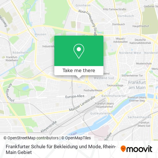 Frankfurter Schule für Bekleidung und Mode map