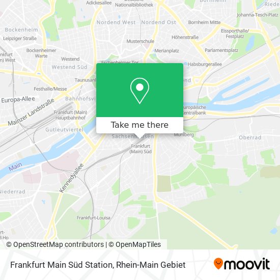 Frankfurt Main Süd Station map