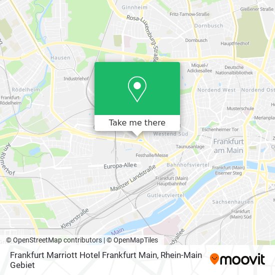 Frankfurt Marriott Hotel Frankfurt Main map