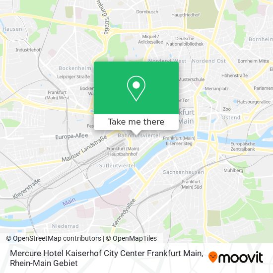 Mercure Hotel Kaiserhof City Center Frankfurt Main map