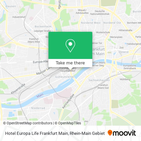 Hotel Europa Life Frankfurt Main map