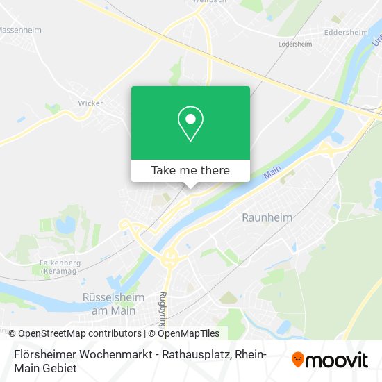 Карта Flörsheimer Wochenmarkt - Rathausplatz