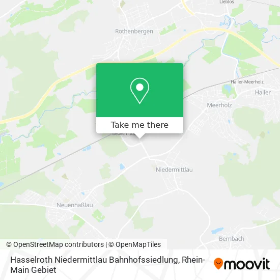 Карта Hasselroth Niedermittlau Bahnhofssiedlung