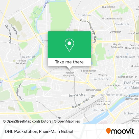 DHL Packstation map