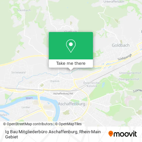 Карта Ig Bau Mitgliederbüro Aschaffenburg
