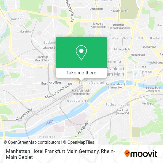 Карта Manhattan Hotel Frankfurt Main Germany