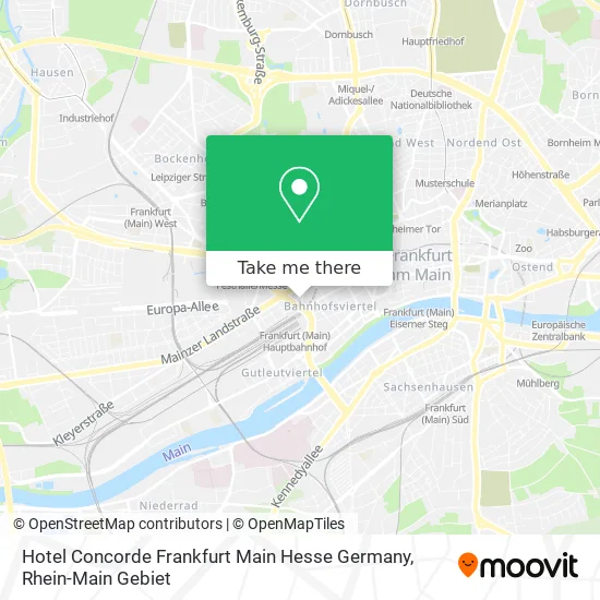 Карта Hotel Concorde Frankfurt Main Hesse Germany
