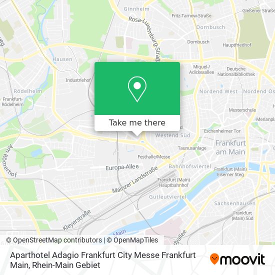 Aparthotel Adagio Frankfurt City Messe Frankfurt Main map