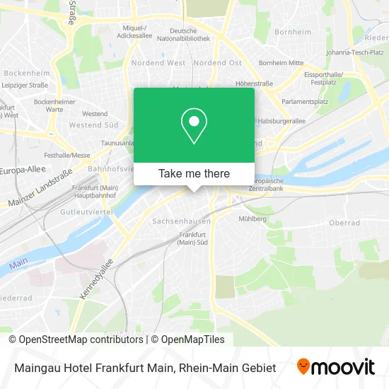 Карта Maingau Hotel Frankfurt Main