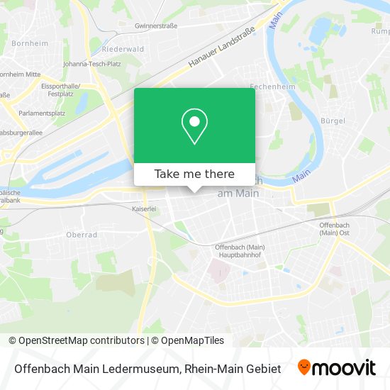 Offenbach Main Ledermuseum map