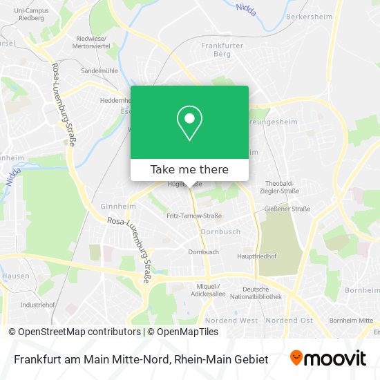 Frankfurt am Main Mitte-Nord map