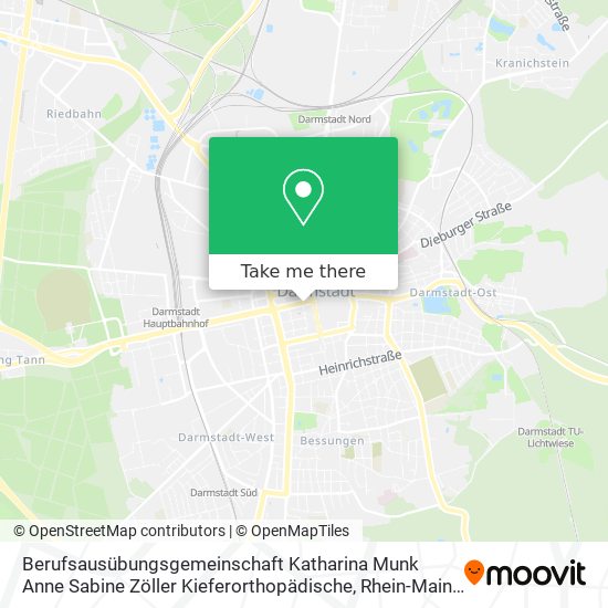 Berufsausübungsgemeinschaft Katharina Munk Anne Sabine Zöller Kieferorthopädische map