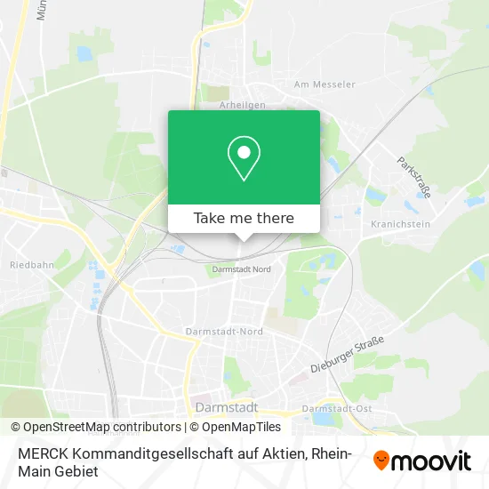 Карта MERCK Kommanditgesellschaft auf Aktien