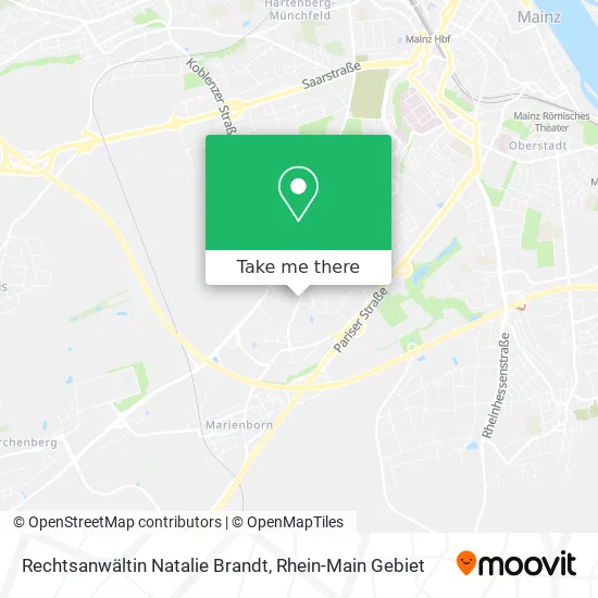 Карта Rechtsanwältin Natalie Brandt