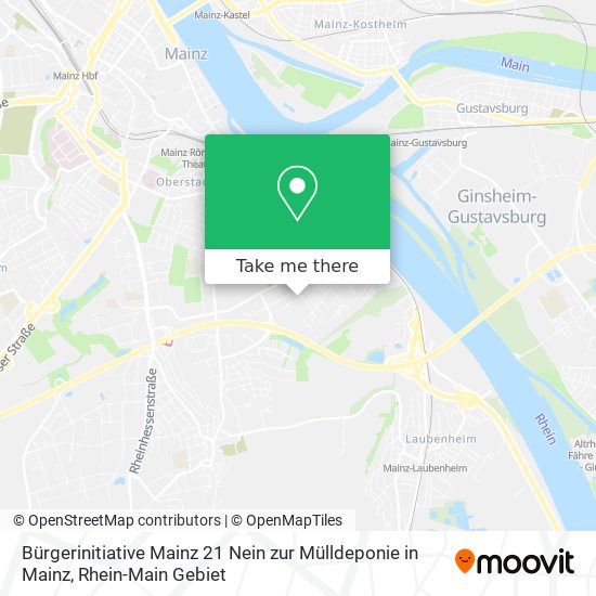 Карта Bürgerinitiative Mainz 21 Nein zur Mülldeponie in Mainz