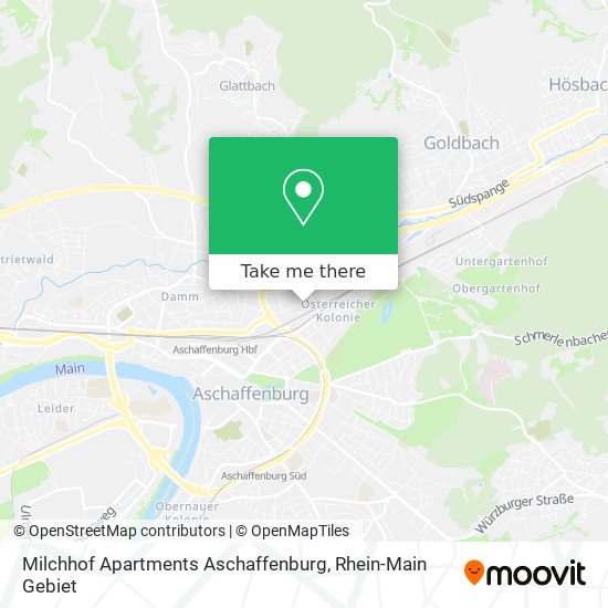 Карта Milchhof Apartments Aschaffenburg