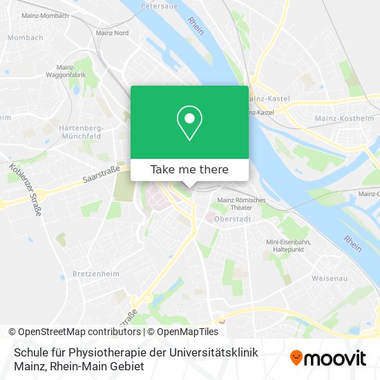 Schule für Physiotherapie der Universitätsklinik Mainz map