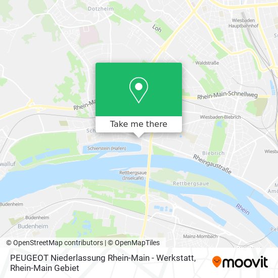 PEUGEOT Niederlassung Rhein-Main - Werkstatt map