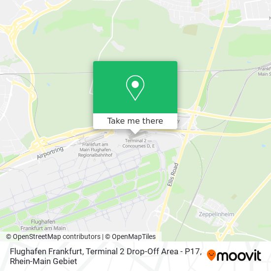 Карта Flughafen Frankfurt, Terminal 2 Drop-Off Area - P17