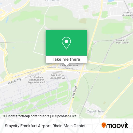 Staycity Frankfurt Airport map