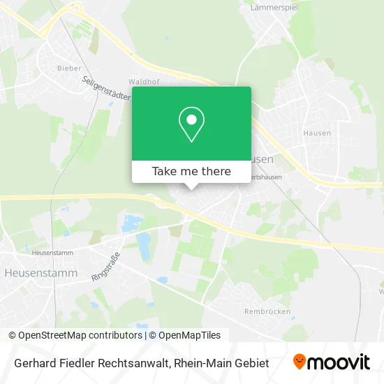 Карта Gerhard Fiedler Rechtsanwalt