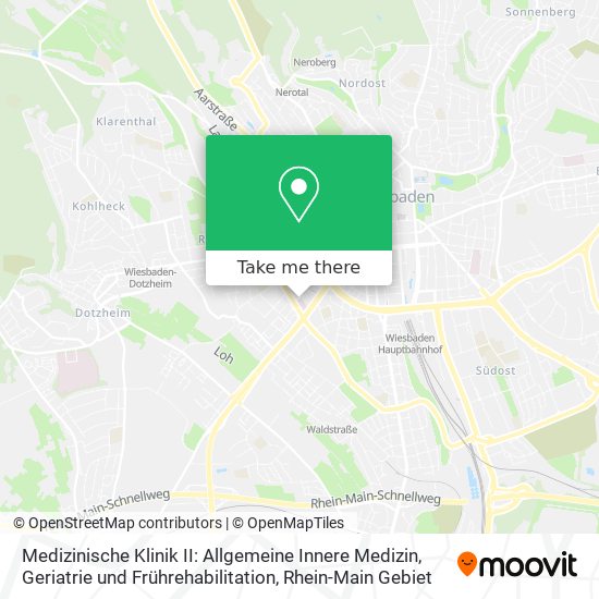 Medizinische Klinik II: Allgemeine Innere Medizin, Geriatrie und Frührehabilitation map