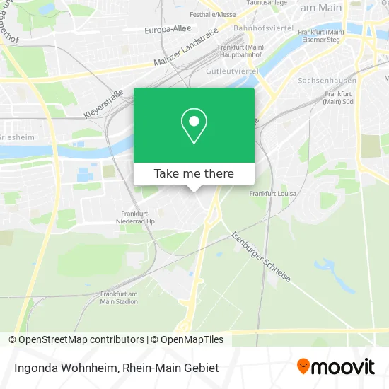 Карта Ingonda Wohnheim