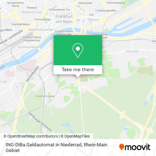 ING-DiBa Geldautomat in Niederrad map