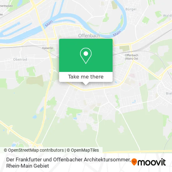 Карта Der Frankfurter und Offenbacher Architektursommer