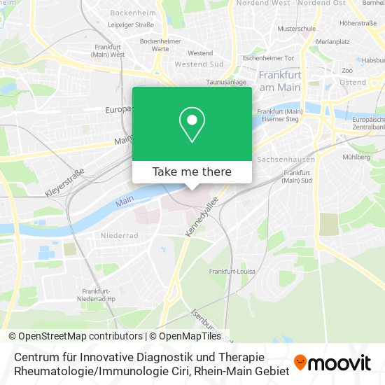 Centrum für Innovative Diagnostik und Therapie Rheumatologie / Immunologie Ciri map