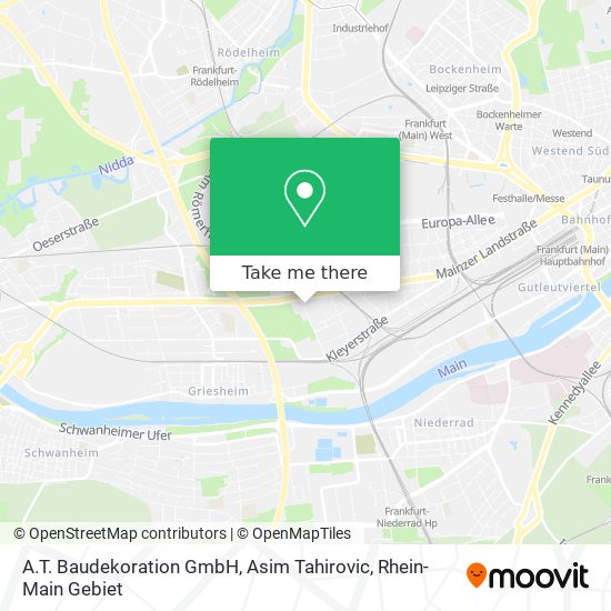 A.T. Baudekoration GmbH, Asim Tahirovic map