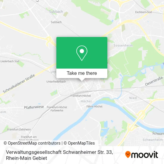 Карта Verwaltungsgesellschaft Schwanheimer Str. 33