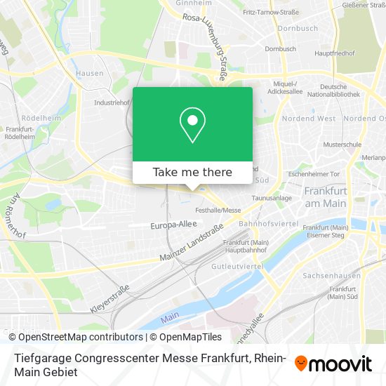 Tiefgarage Congresscenter Messe Frankfurt map