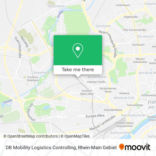 DB Mobility Logistics Controlling map