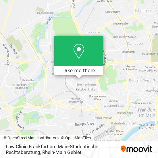 Law Clinic Frankfurt am Main-Studentische Rechtsberatung map