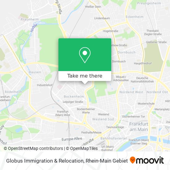 Globus Immigration & Relocation map