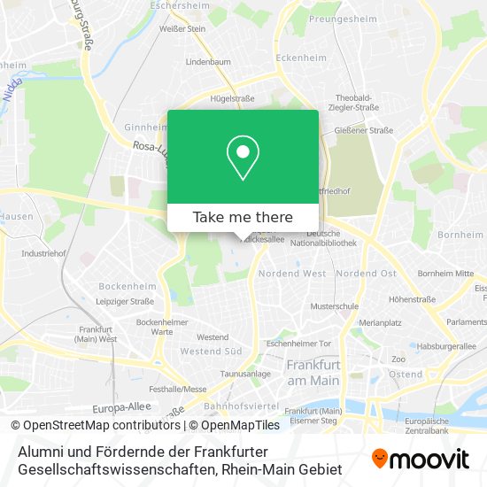 Alumni und Fördernde der Frankfurter Gesellschaftswissenschaften map