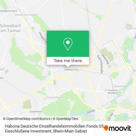 Карта Habona Deutsche Einzelhandelsimmobilien Fonds 05 Geschloßene Investment