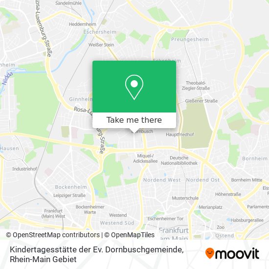 Карта Kindertagesstätte der Ev. Dornbuschgemeinde