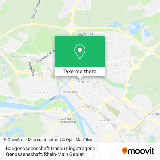 Карта Baugenossenschaft Hanau Eingetragene Genossenschaft