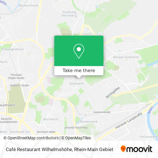 Карта Café Restaurant Wilhelmshöhe