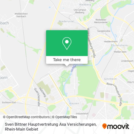 Карта Sven Bittner Hauptvertretung Axa Versicherungen