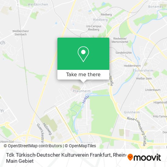 Tdk Türkisch-Deutscher Kulturverein Frankfurt map